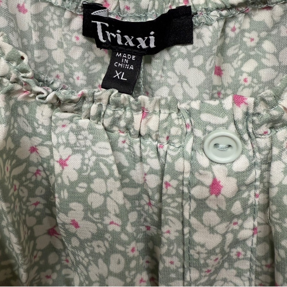Trixxi Sage Floral Mini Dress - Picture 6 of 8